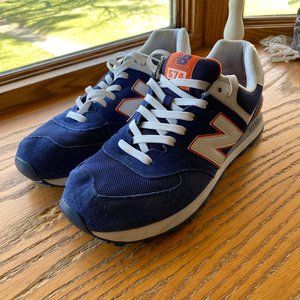 New Balance 574 Low Navy Orange